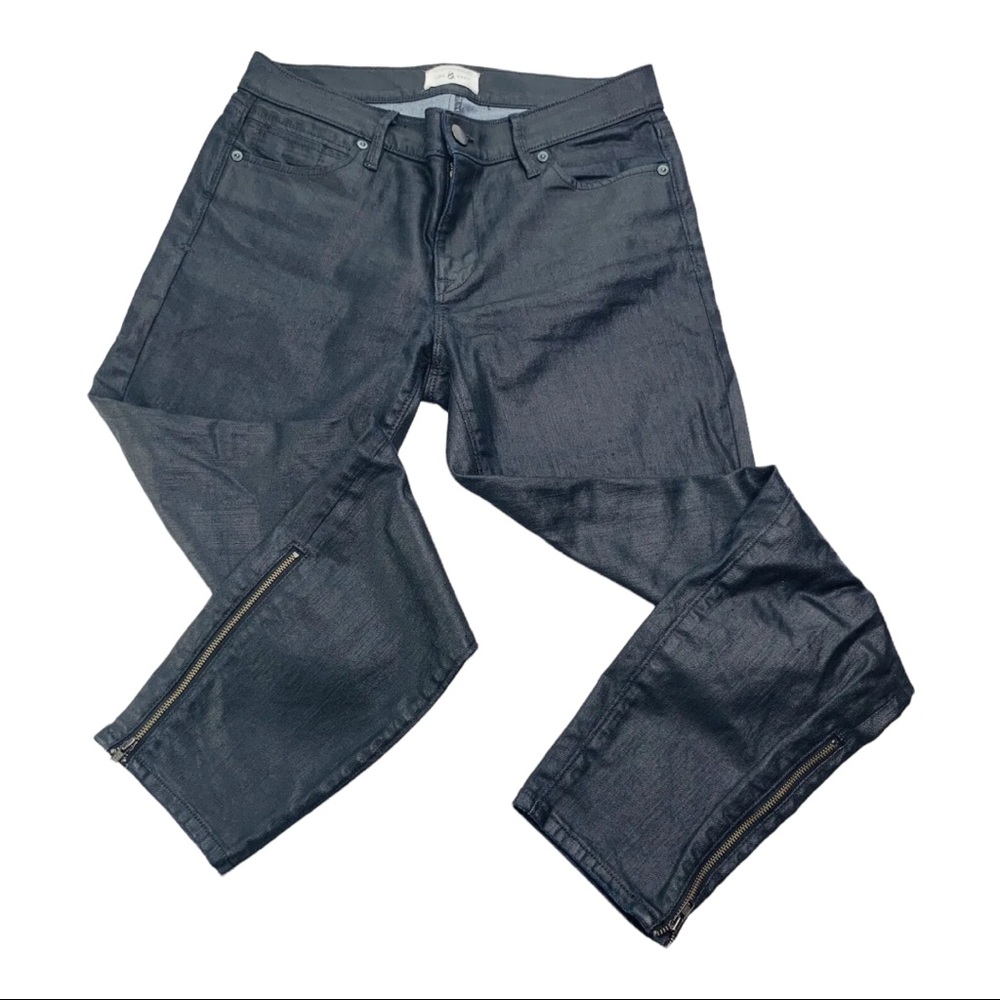 Anthropologie Lou & Grey Jeans Modern Skinny Ankle Zipper Black Womens Size 27 - Picture 8 of 13